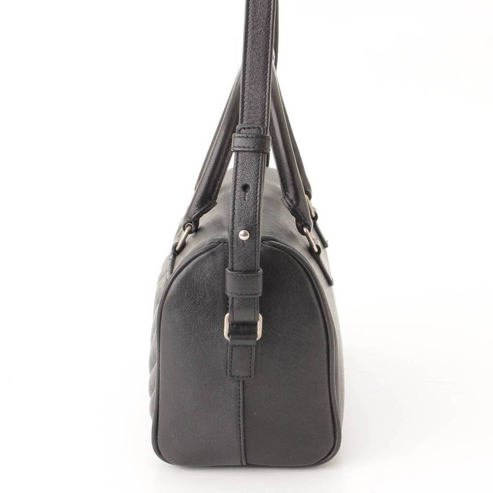 Saint Laurent Baby Duffle Leather Handbag V Stitch Black - Picture 3 of 9